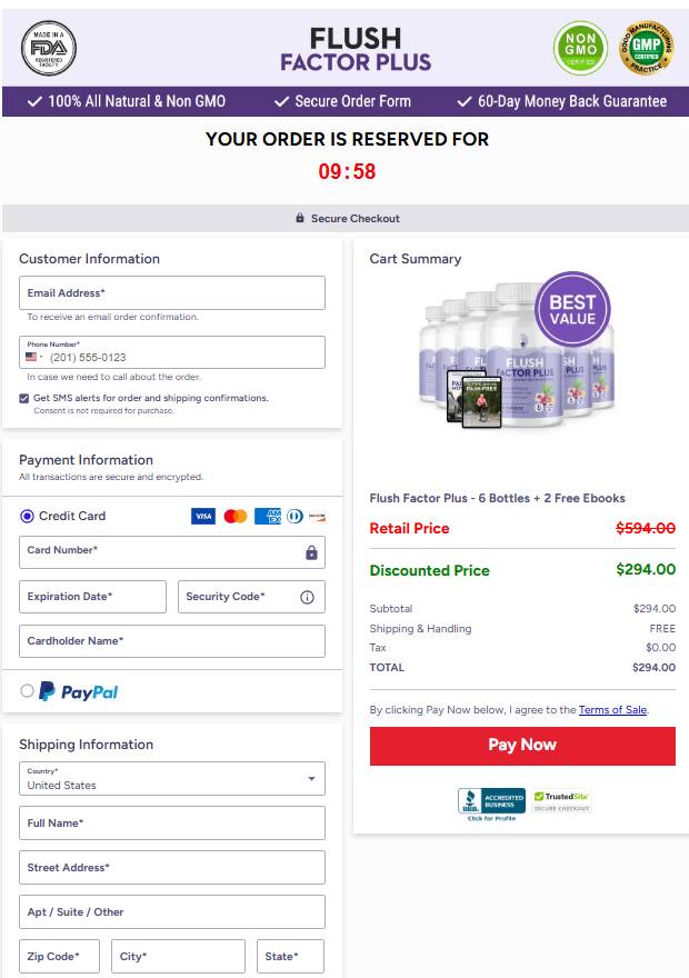 Flush Factor Plus Product Official Website Secure Order Page